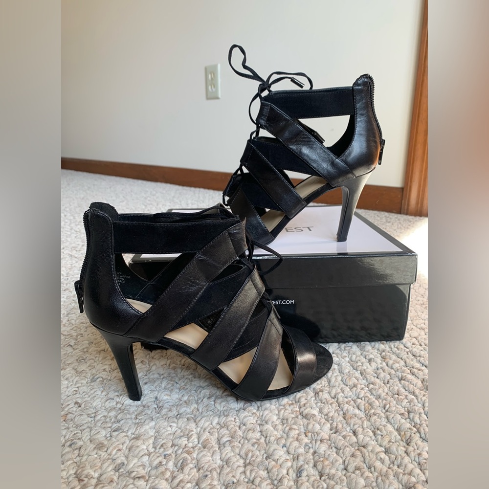 Nine West lace up heels